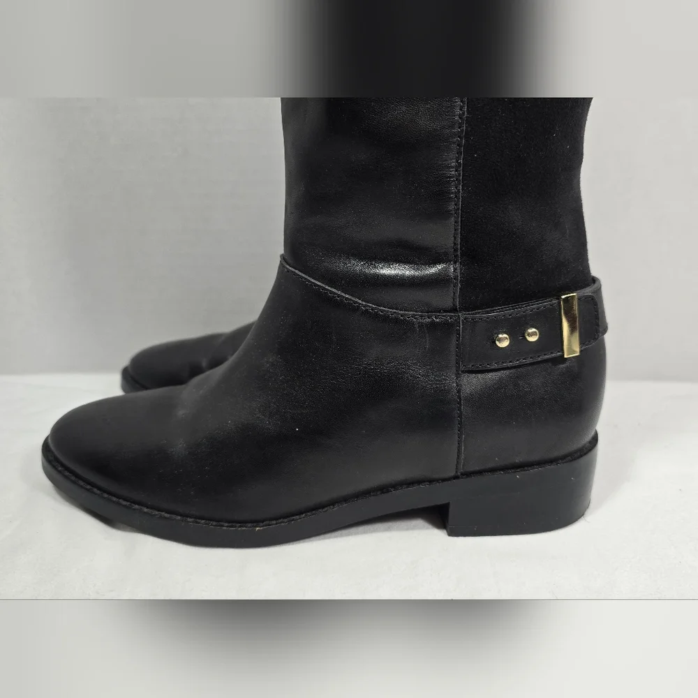 Cole Haan Women's Leather Knee High Boots Size 7B Black